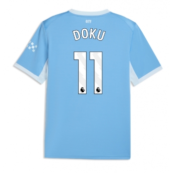 Manchester City Jeremy Doku #11 Maglia Gara Casa Repliche 2026-27 Maniche Corte